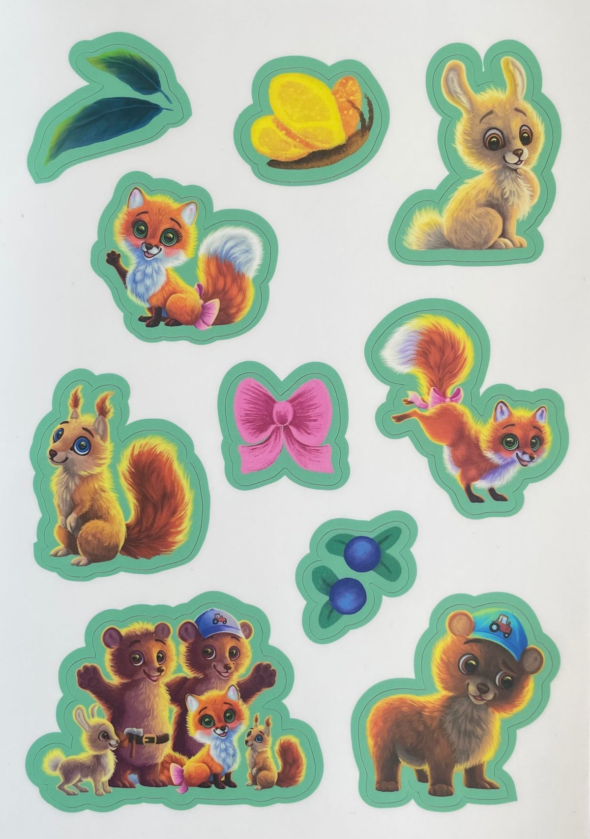 Bella-kettu ja ystävät tarra-arkki
